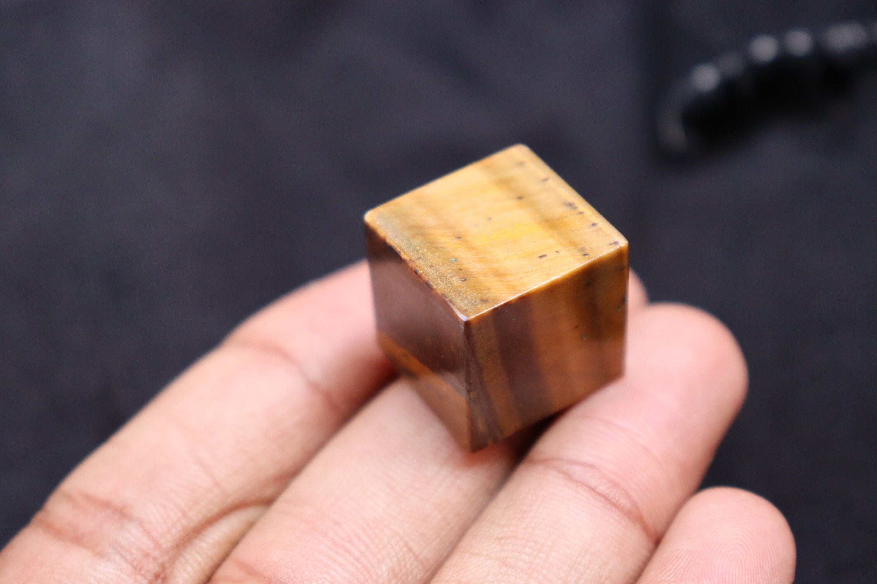 Natural Tiger Eye Cube Stone | Reiki And Chakra Healing Stone | Gold Tigers Eye Crystal Cube Stone | Crystal Cube Stone Crystal |