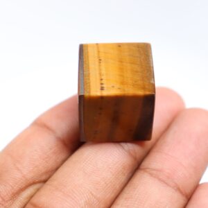 Natural Tiger Eye Cube Stone | Reiki And Chakra Healing Stone | Gold Tigers Eye Crystal Cube Stone | Crystal Cube Stone Crystal |
