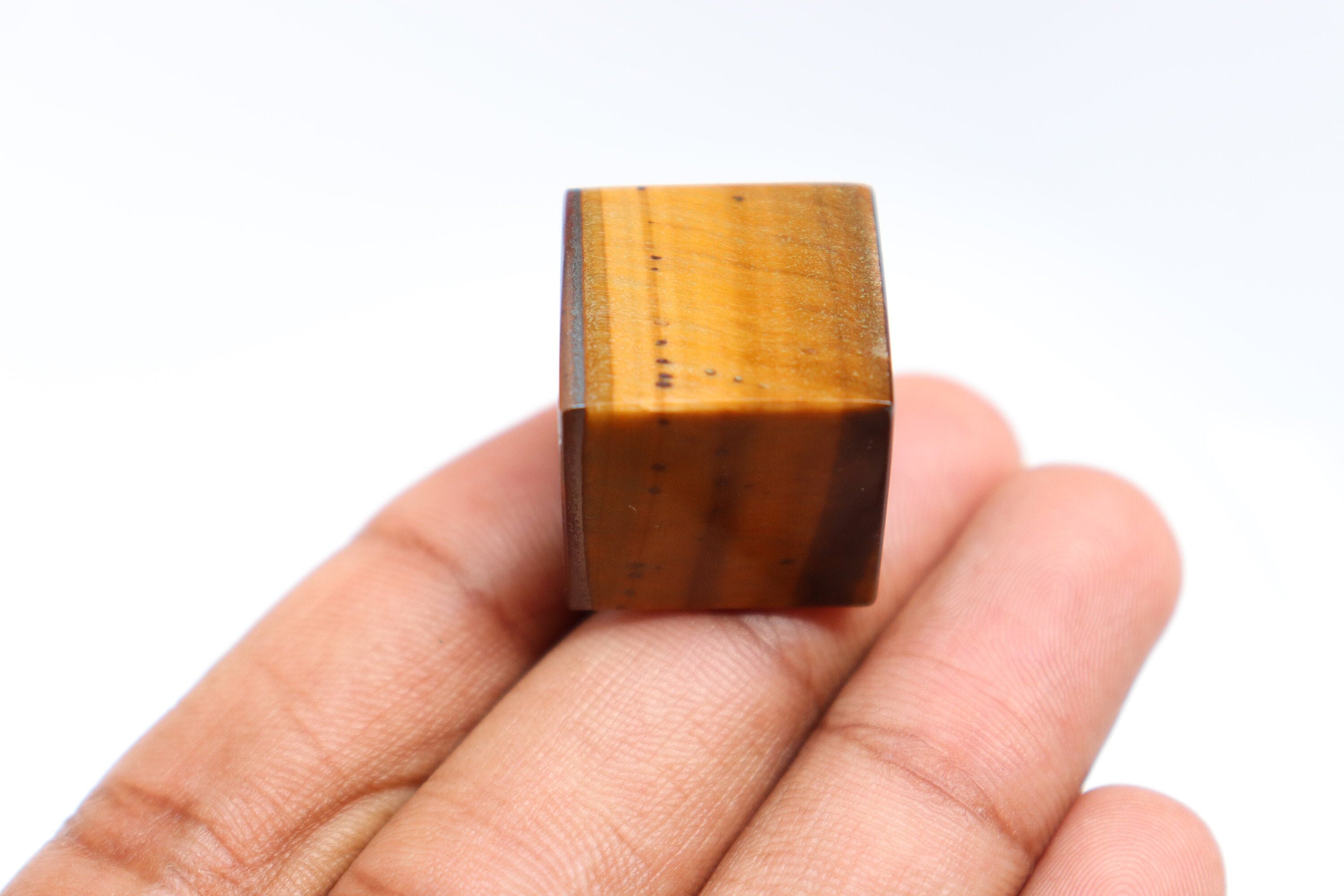 Natural Tiger Eye Cube Stone | Reiki And Chakra Healing Stone | Gold Tigers Eye Crystal Cube Stone | Crystal Cube Stone Crystal |