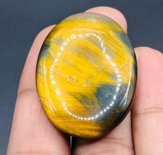 Natural Tiger's Eye Palm Stones Proseperity Luck Tiger"s Eye Palm Stone Root & Solar Plexus Chakras Tiger"s Eye Palm Stones