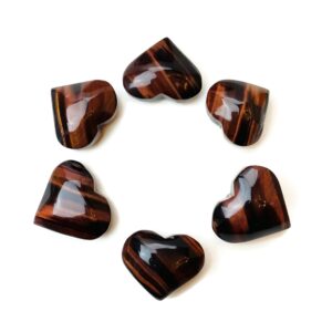 Red Tigers Eye Heart: Polished Crystal Gemstone (35-55 Mm)