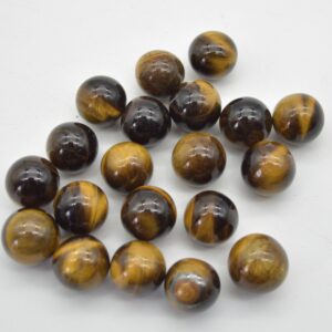 Tiger Eye Sphere Ball - 4 Count - 1.5cm - 1.6cm Mini Gemstone Sphere Ball