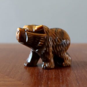 Tigers Eye Bear Fearless Friend Brown Grizzly Animal Figurine
