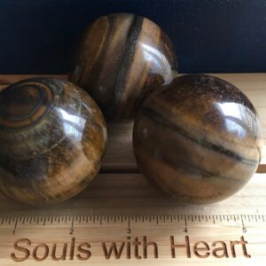Tiger's Eye Sphere: Spiritual Healing Stone, Chakra Crystal