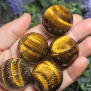 Tigers Eye Sphere: Golden Brown Crystal Ball, 25mm