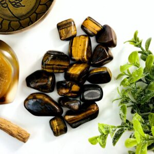 1/2 lb Tiger Eye Medium Tumbled Stones