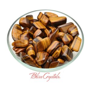 Gold Tigers Eye Tumbled Stones For Courage #gt23