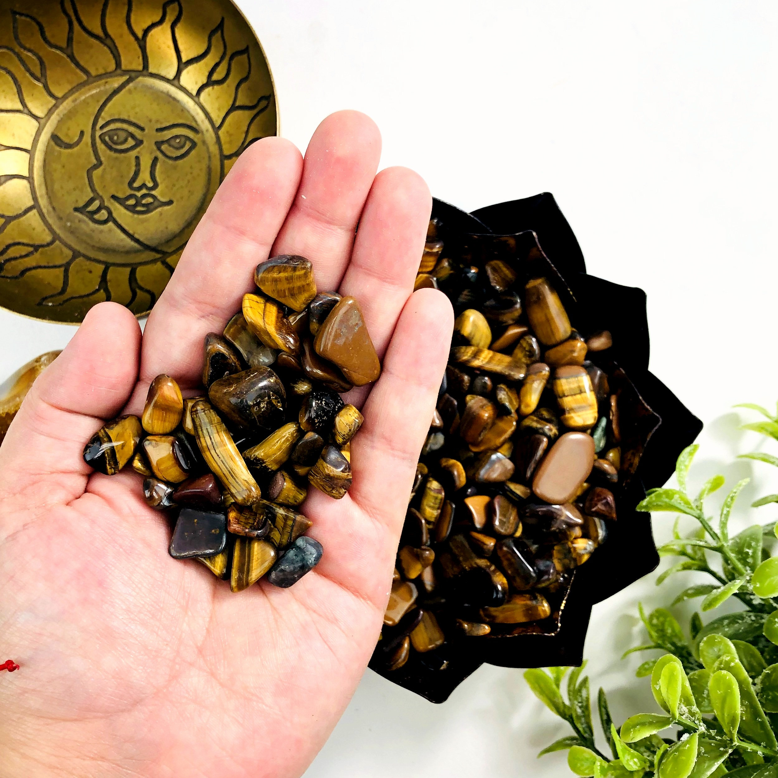 1 Lb Tiger Eye Tumbled Stone Chips – Small Crystals For Jewelry, Decor