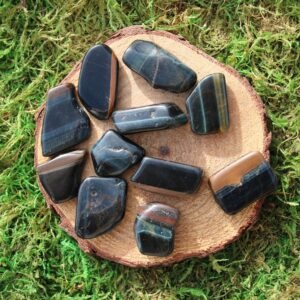 Blue Tiger Eye Flat Tumbled
