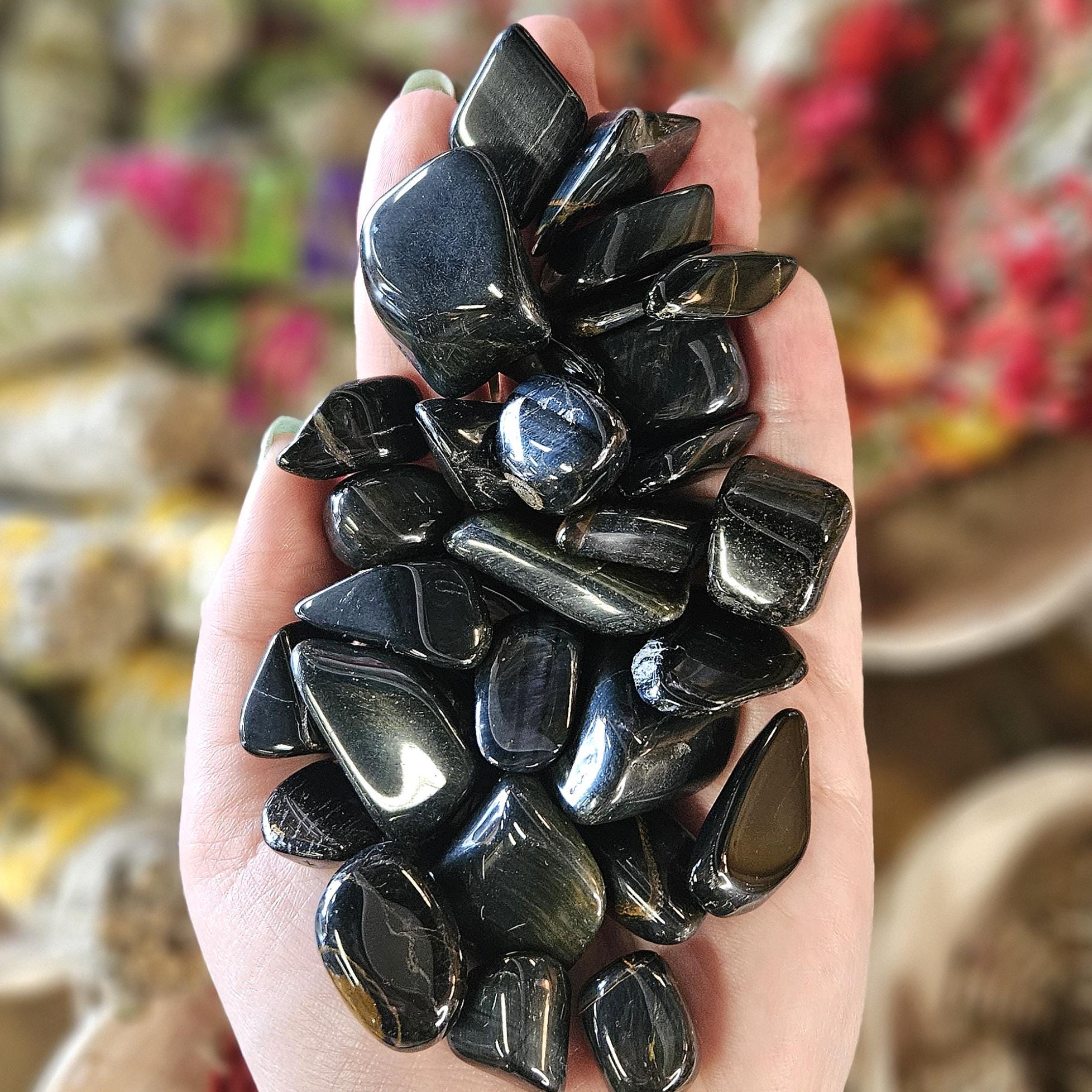 Blue Tigers Eye Tumbled Stone, One, Gemstone, Feng Shui, Artisan, Crystal Healing, Stones Blue Tigers Eye Tumbled Stone, One, Gemstone, Feng Shui, Artisan, Crystal Healing, Stones