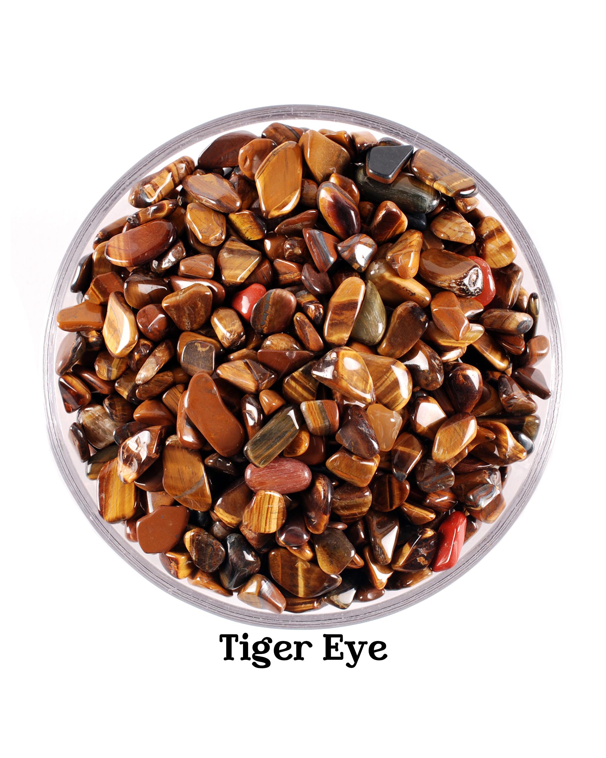 Tiger Eye Chip Stones, Luck And Confidence, Small Ritual Crystals