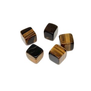 Tiger Eye Cube Tumbled Stone - Crystal Lovers - Polished Cube - Crystals - Tumbled Crystal Cube Carving - FL1090