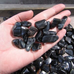 Hawks Eye Or Blue Tiger Eye Small Tumbled Stone