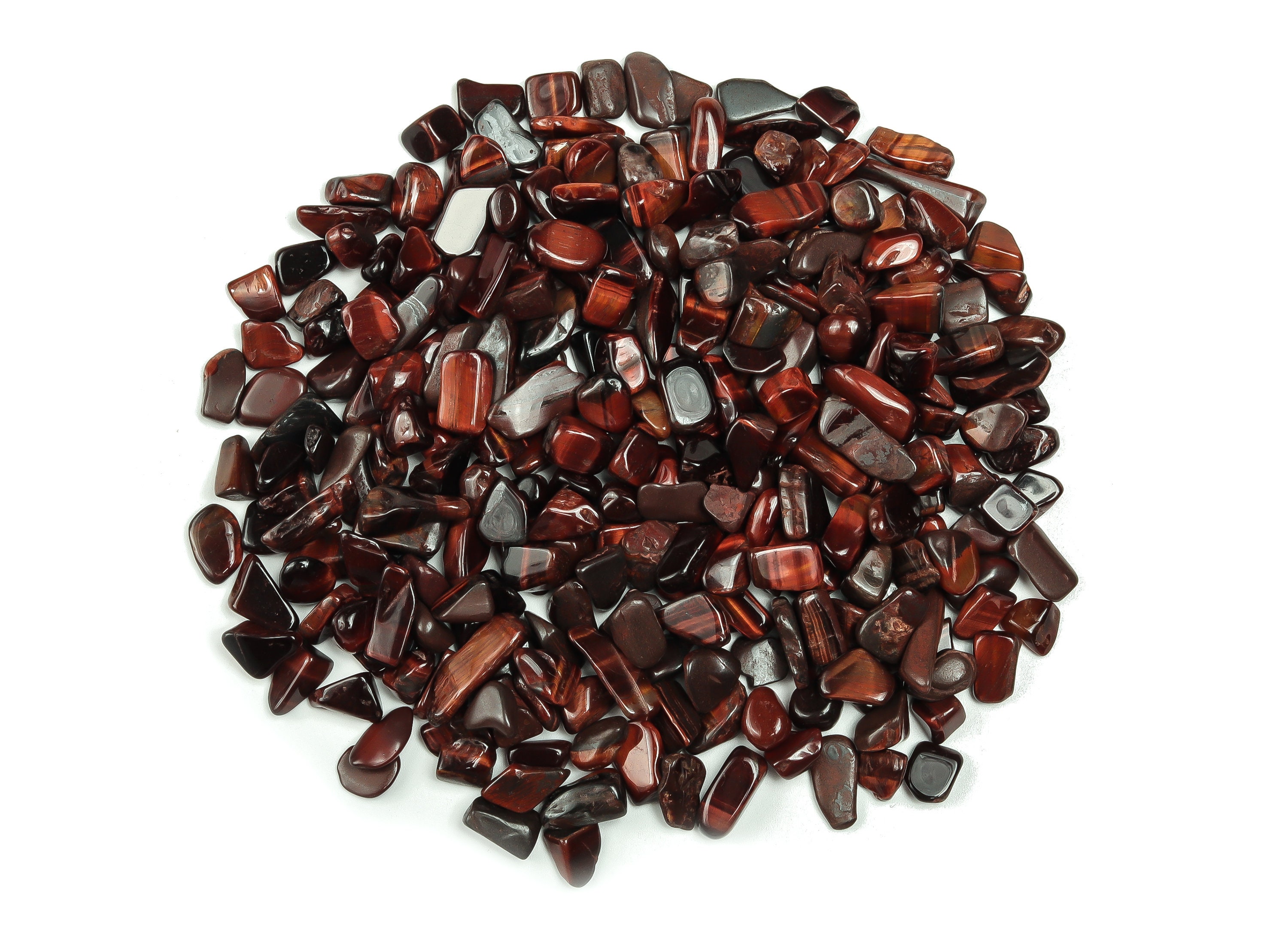 Red Tiger Eye Chips – Gemstone Chips – Crystal Semi Tumbled Chips - Bulk Crystal - 5-7mm - Cp1139