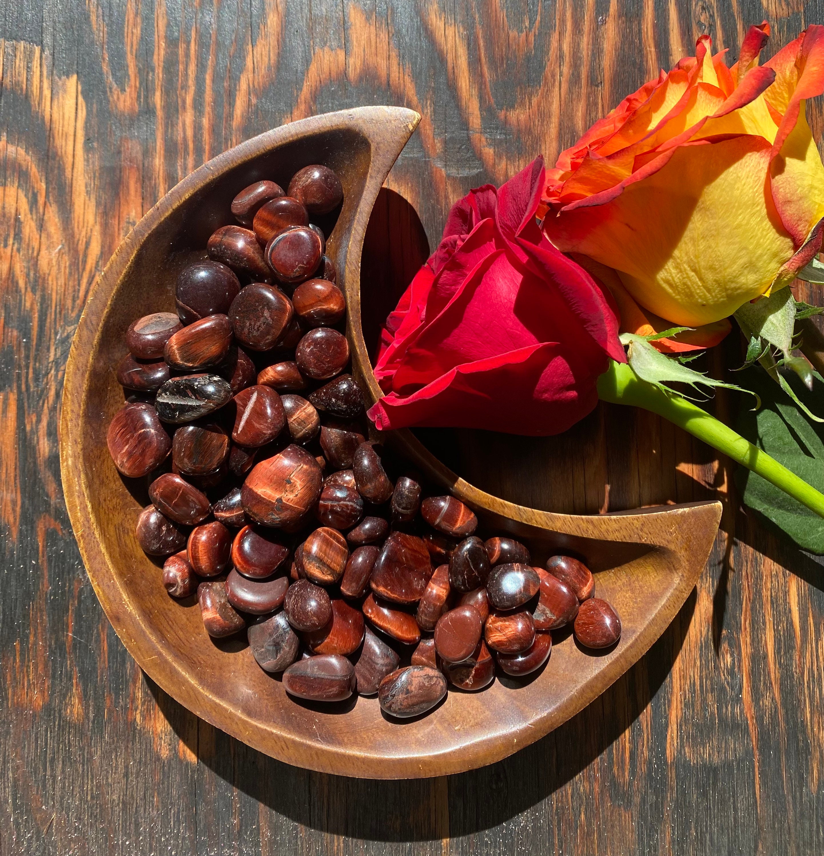 Red Tigers Eye, Red Tiger's Eye, Tumbled Stone, Qty. 5