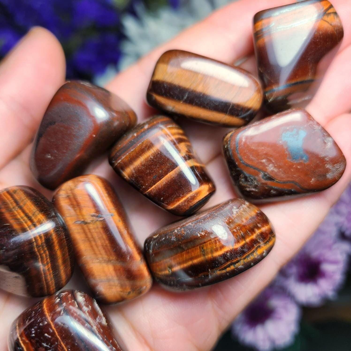 Red Tigers Eye Crystal - Tumbled Red Tigers Eye - Red Tiger's Eye - Polished Red Tigers Eye - Red Tigers Eye Stone - Tigers Eye Tumbled