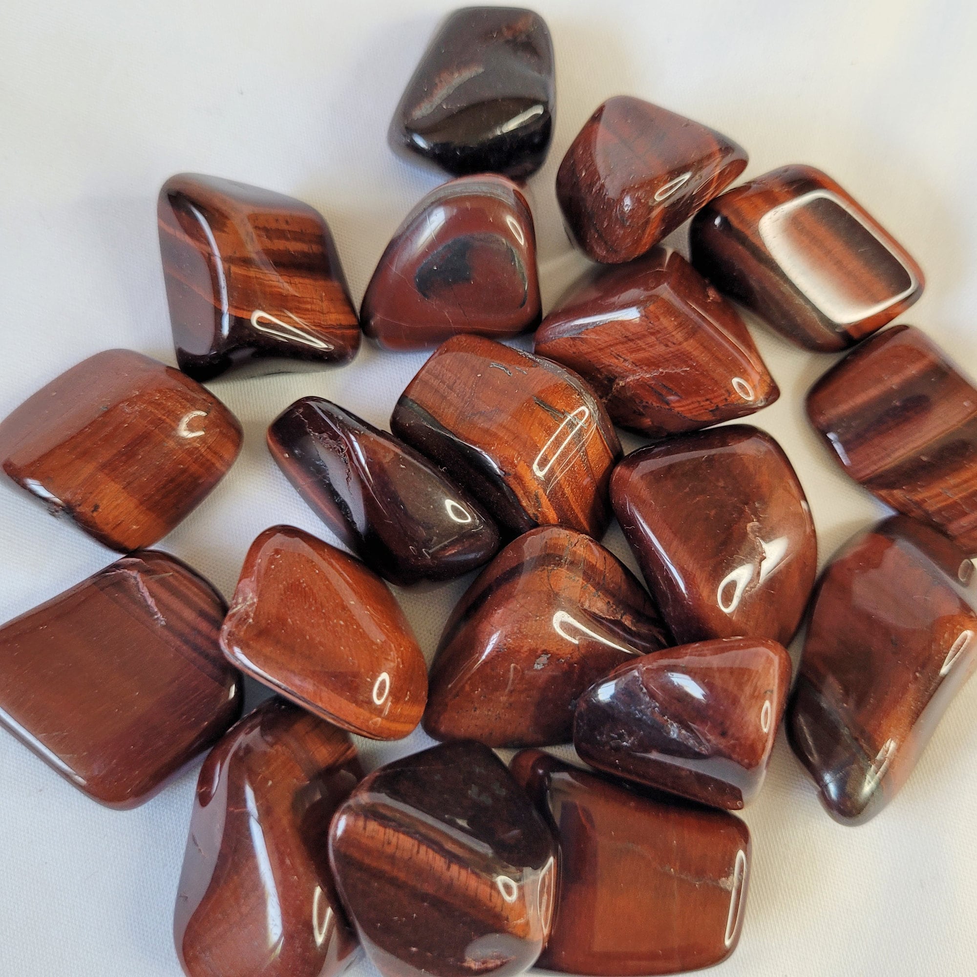 Red Tigers Eye Crystal Tumble Stone • Ethically Sourced