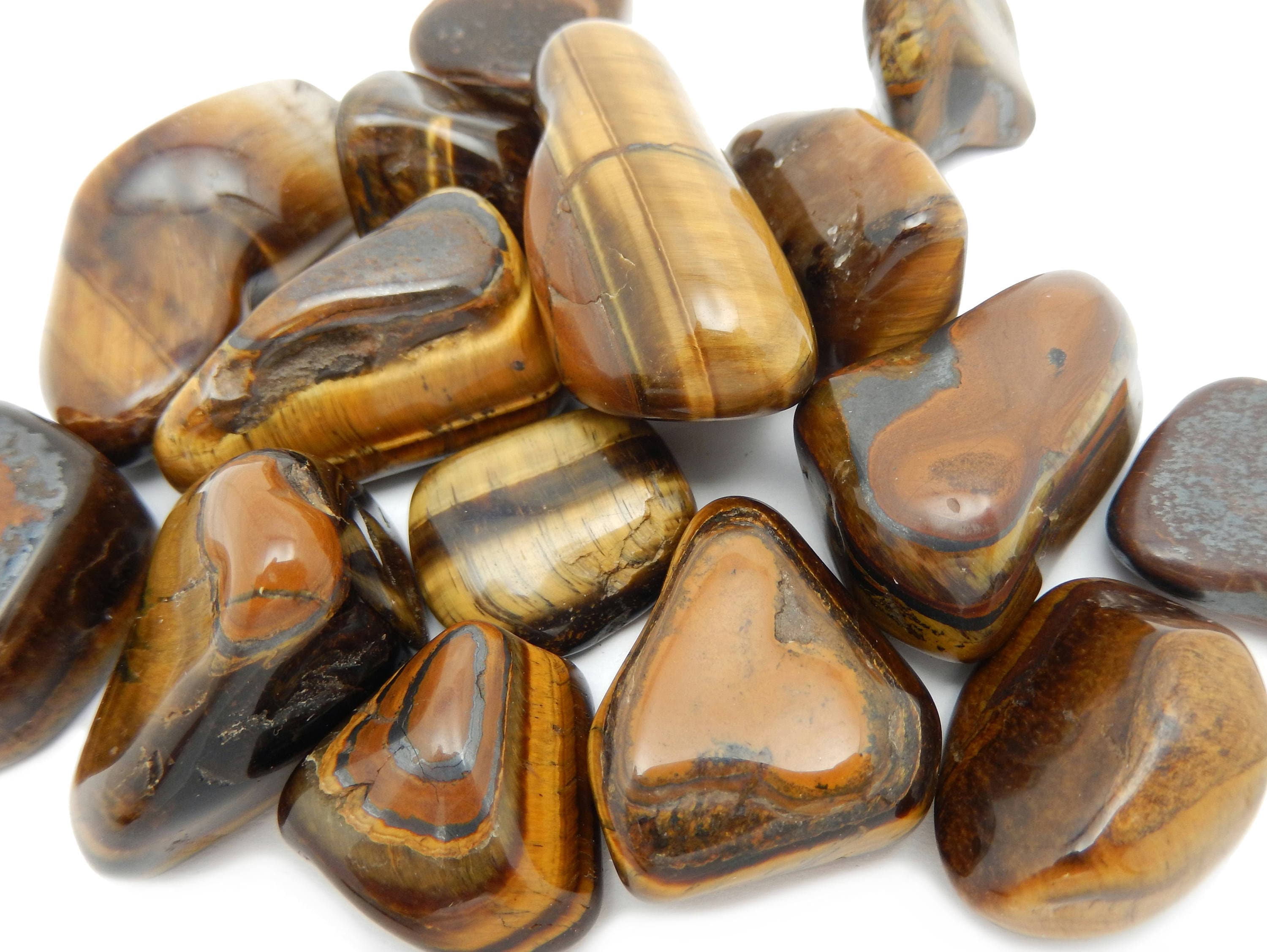 Tiger Eye Tumbled Stone - Choose 1,3,5 10 Stones - (ts-07) Tiger Eye Tumbled Stone - Choose 1,3,5 10 Stones - (ts-07)