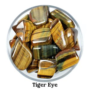 Tiger Eye Tumbled Stone, Polished Golden Brown Crystal, Courage And Altar Ritual Decor