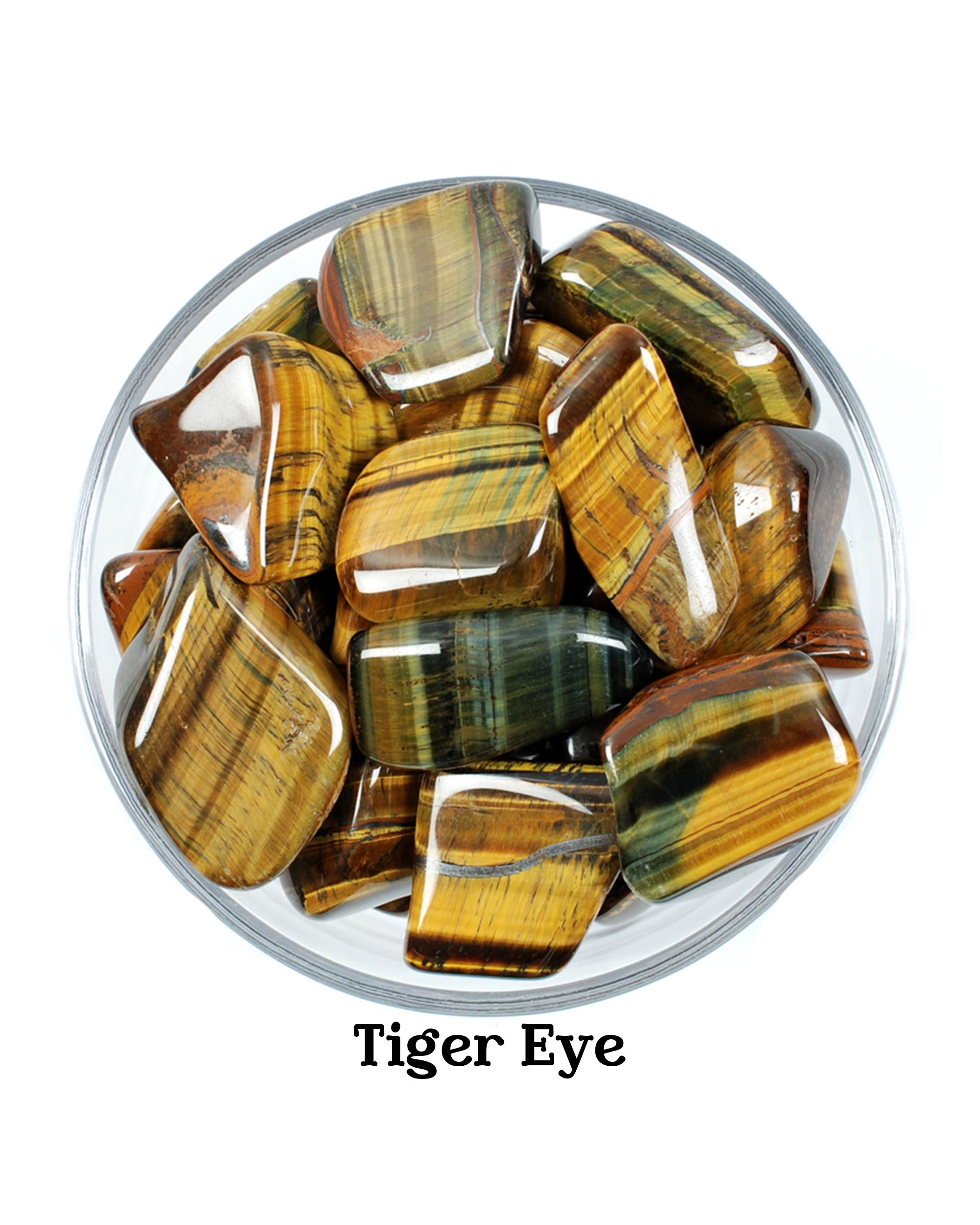 Tiger Eye Tumbled Stone, Polished Golden Brown Crystal, Courage And Altar Ritual Decor
