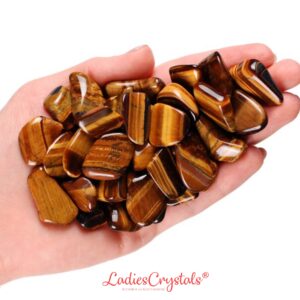 Tiger Eye Tumbled Stone, Polished Golden Brown Crystal, Courage And Protection Gem