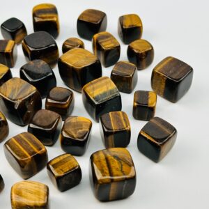 Tigers Eye Cubed Tumbled Stones - 1/2 lb or 1 lb (TS-189)