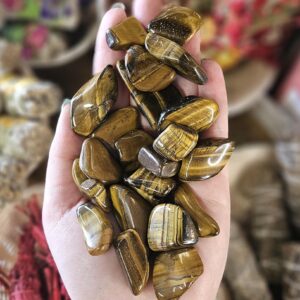 Tigers Eye Gold Tumbled Stone, One, Large, Gemstone, Rock Hound, Healing Crystals, Positivity