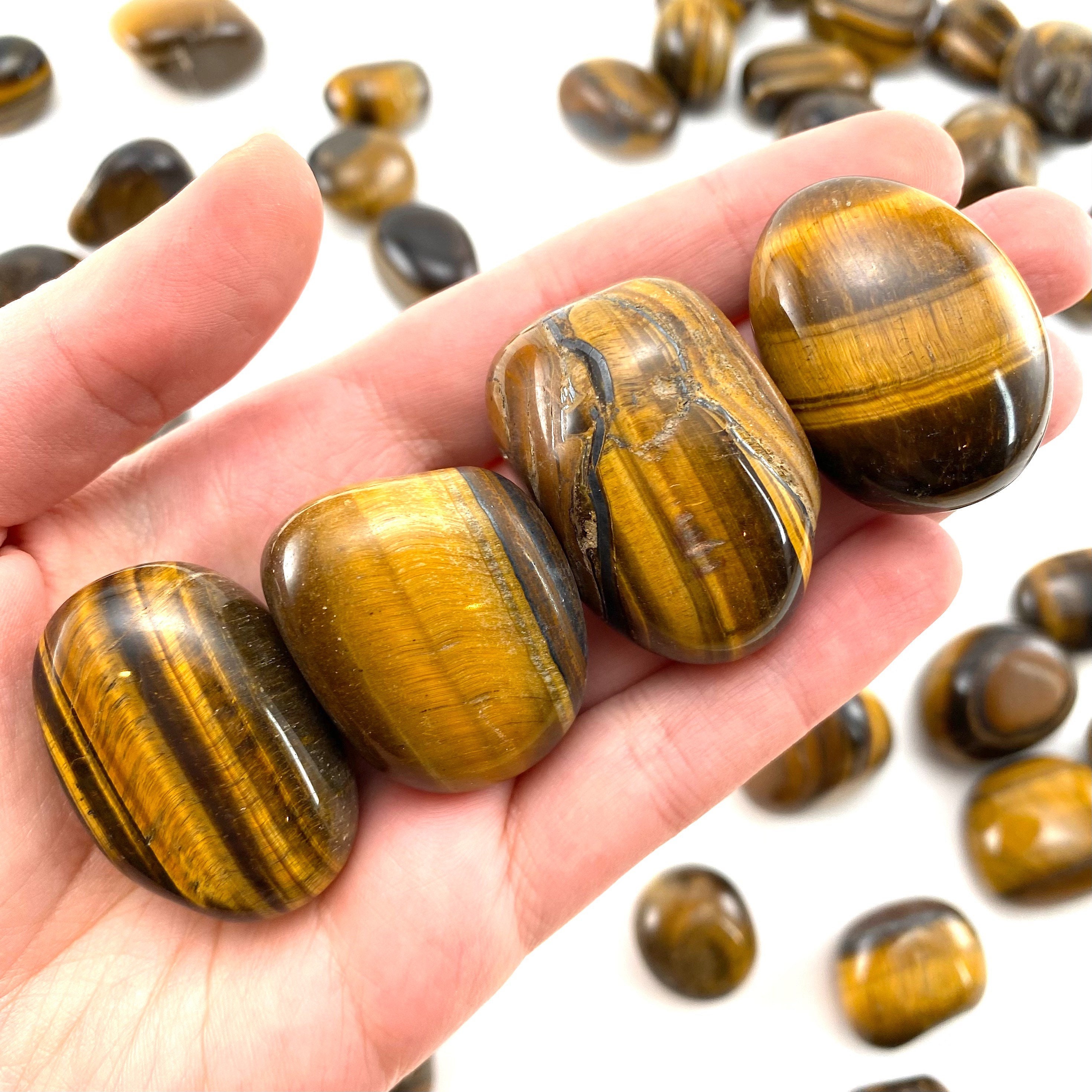 Tumbled Tiger's Eye | Polished Crystal Pocket Worry Stone (sacral Chakra)