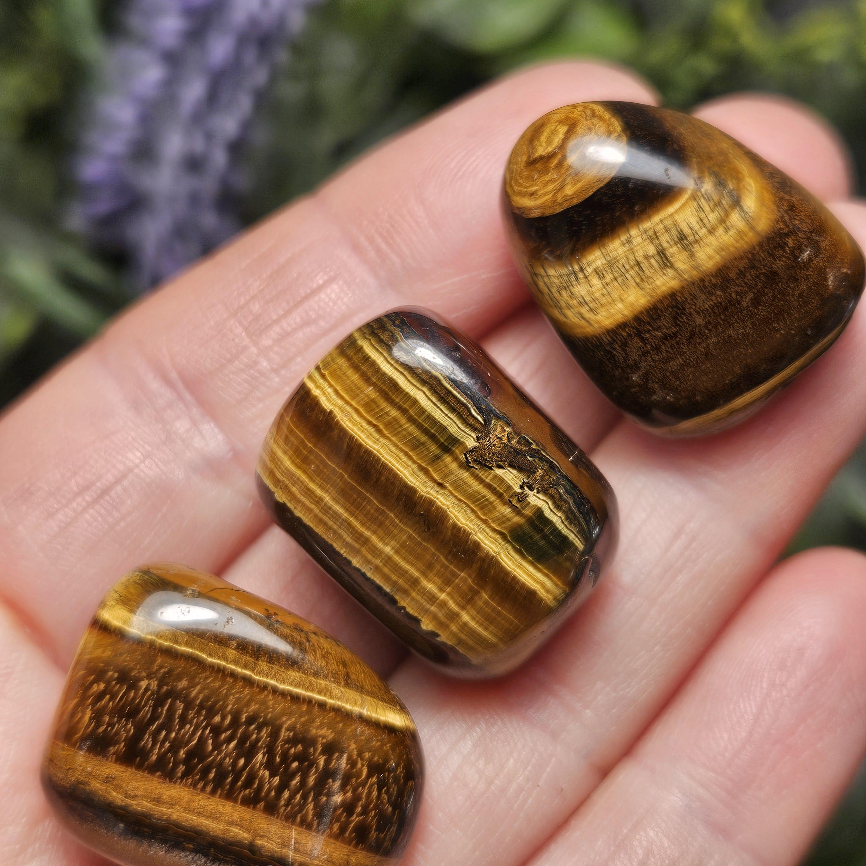 Tigers Eye Tumbled Stone: Polished Natural Gemstone Tigers Eye Tumbled Stone: Polished Natural Gemstone
