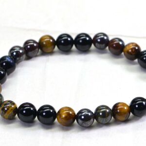 Tiger Iron, Tiger Eye & Black Onyx 8mm Gemstone Bracelet