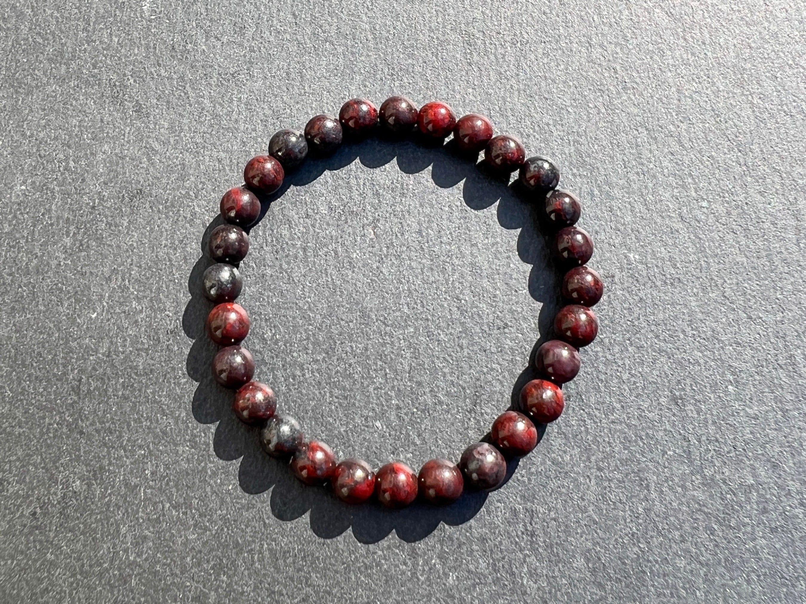 Handcrafted Red Tiger Iron Bracelet: South African Gemstone Accessory