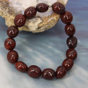 Tiger Iron Nugget Freeform Pebble Bead Bracelet for Men Grounding Jewelry Protection Emotional Balance Strength Motivation Focus Strength