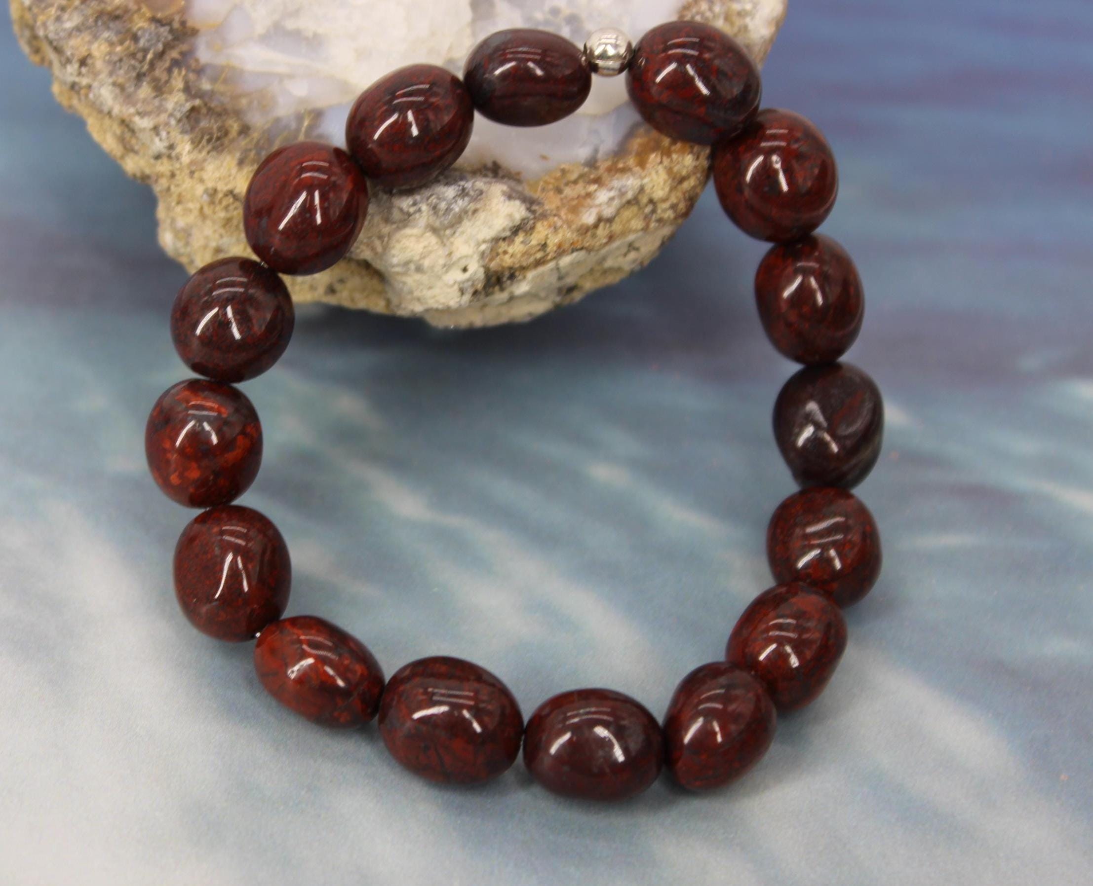 Tiger Iron Nugget Freeform Pebble Bead Bracelet For Men Grounding Jewelry Protection Emotional Balance Strength Motivation Focus Strength
