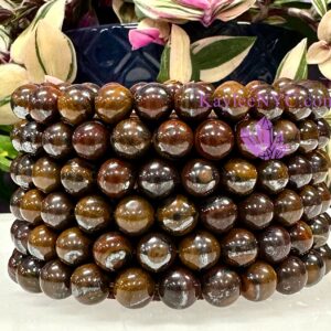 Wholesale 6 Pcs 8mm Tiger Iron Naural Crystal Healing Stretch Bracelet 7.5"