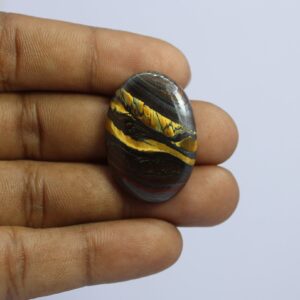 Iron Tiger Gemstone Cabochon: Hand Polished Loose Stone, 38Cts
