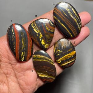 Natural Iron Tiger Cabochon: AAA+ Loose Gemstone