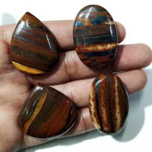 Natural Iron Tiger Eye Cabochon: Loose Gemstone Crystal for Jewelry