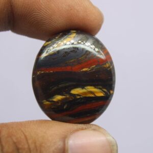 Natural Iron Tiger Gemstone Cabochon, 32Cts