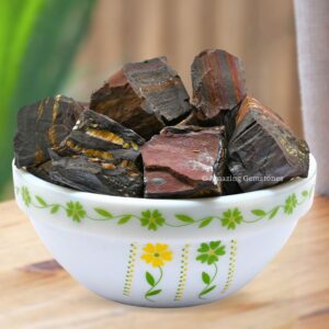 Iron Tiger Eye Rough Gemstones, Natural Raw Crystals, DIY Tumbling