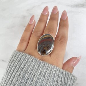 Iron Tiger Eye Adjustable Ring / 925 Sterling Silver / Healing Gemstone / Gift for her / Oval Cab / Iron Tiger Eye Statement Ring / ITE-R-3. Iron Tiger Eye Adjustable Ring / 925 Sterling Silver / Healing Gemstone / Gift for her / Oval Cab / Iron Tiger Eye Statement Ring / ITE-R-3.