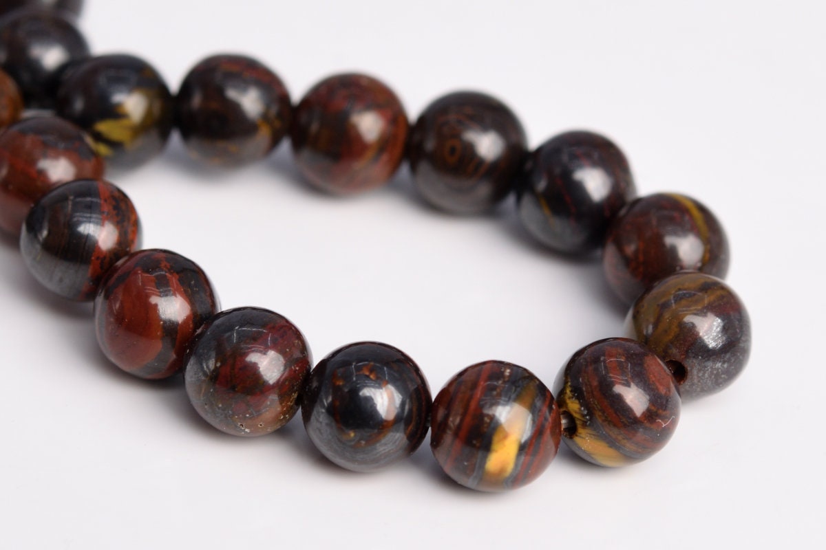 6mm Dark Red Tiger Iron Beads Grade Aa Natural Round Loose Beads 7.5" Wholesale