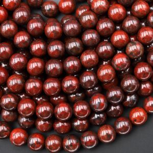 AAA Natural Red Tiger Iron 4mm 6mm 8mm 10mm Round Beads 15.5" Strand AAA Natural Red Tiger Iron 4mm 6mm 8mm 10mm Round Beads 15.5" Strand