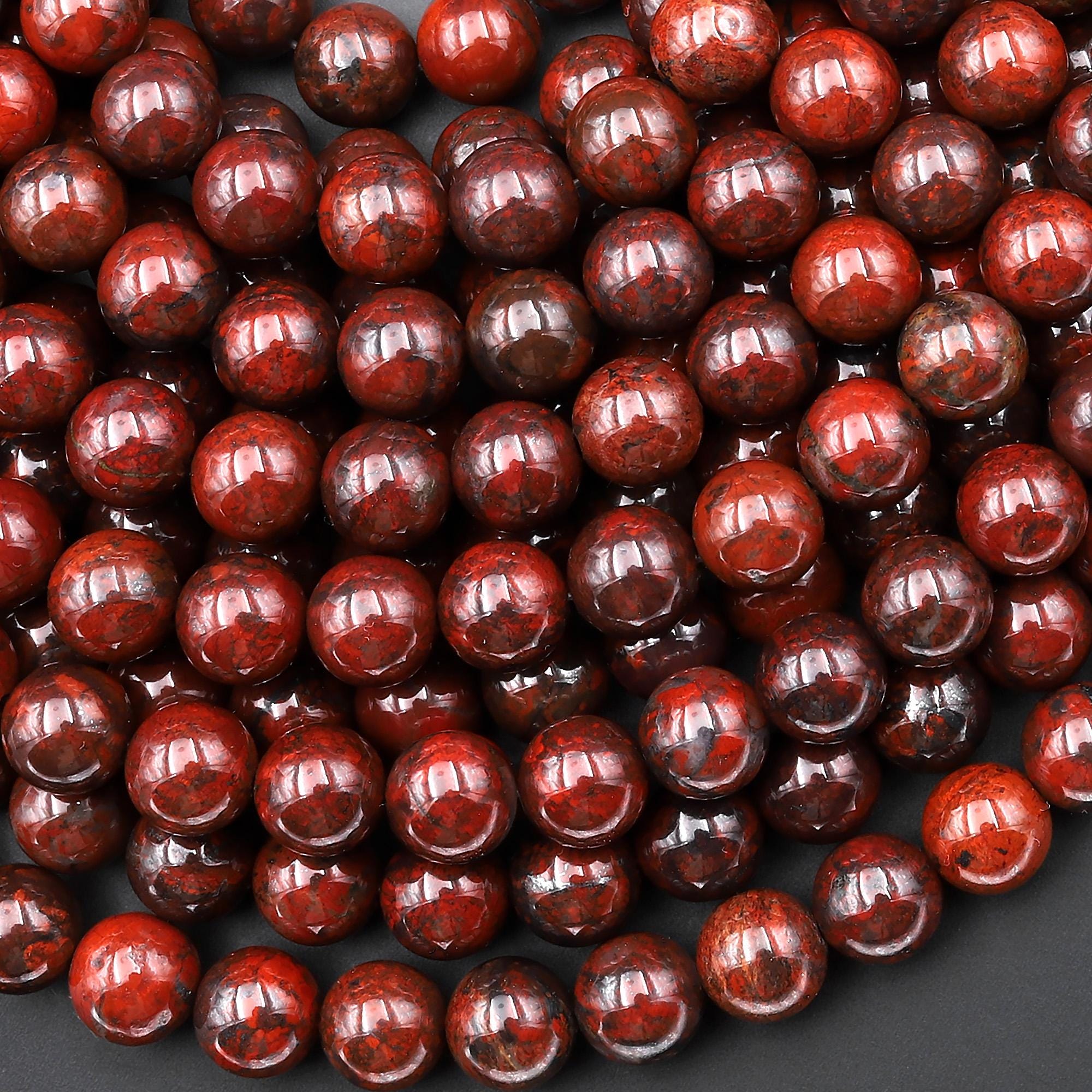 Aaa Natural Red Tiger Iron 4mm 6mm  8mm 10mm Round Beads 15.5" Strand
