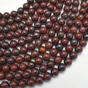 Red Tiger Iron, 6mm, Round Beads, 16 Inch, Full strand, Approx. 65 beads, Hole 0.8mm (423054006)