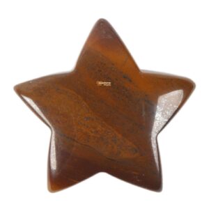 g6174.13 30mm Carved Tiger Iron Gemstone Crystal Healing Star Stone DIY
