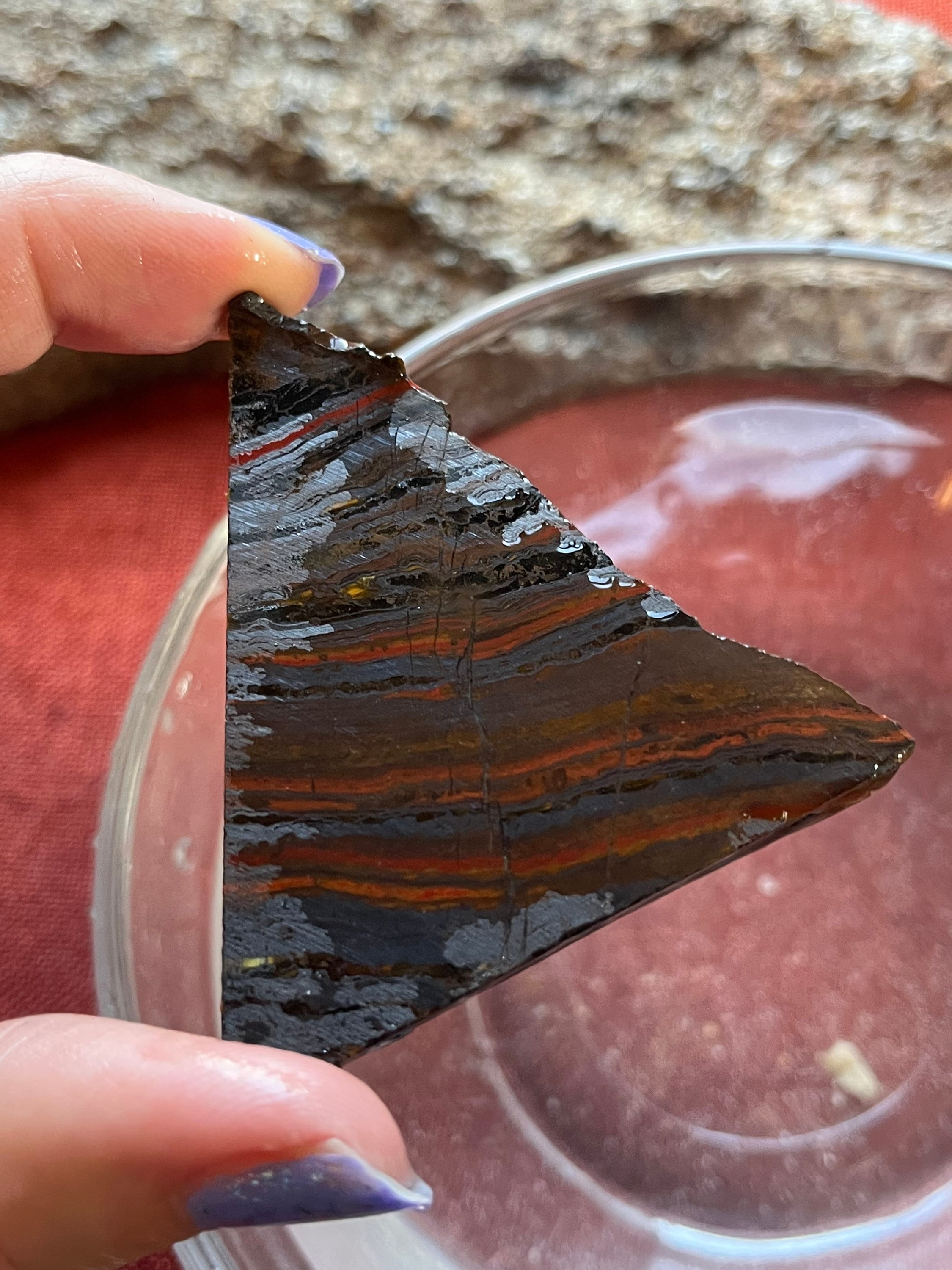 Tiger Iron Lapidary Slab Natural Stone Not Polished For Cabbing