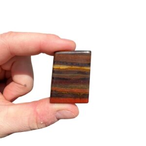 Mugglestone Crystal Slice (0.75" - 1.75") Tiger Iron Tumbled Stone - Grounding Stones - Tigers Eye, Hematite, Red Jasper - Mugglestone Slab