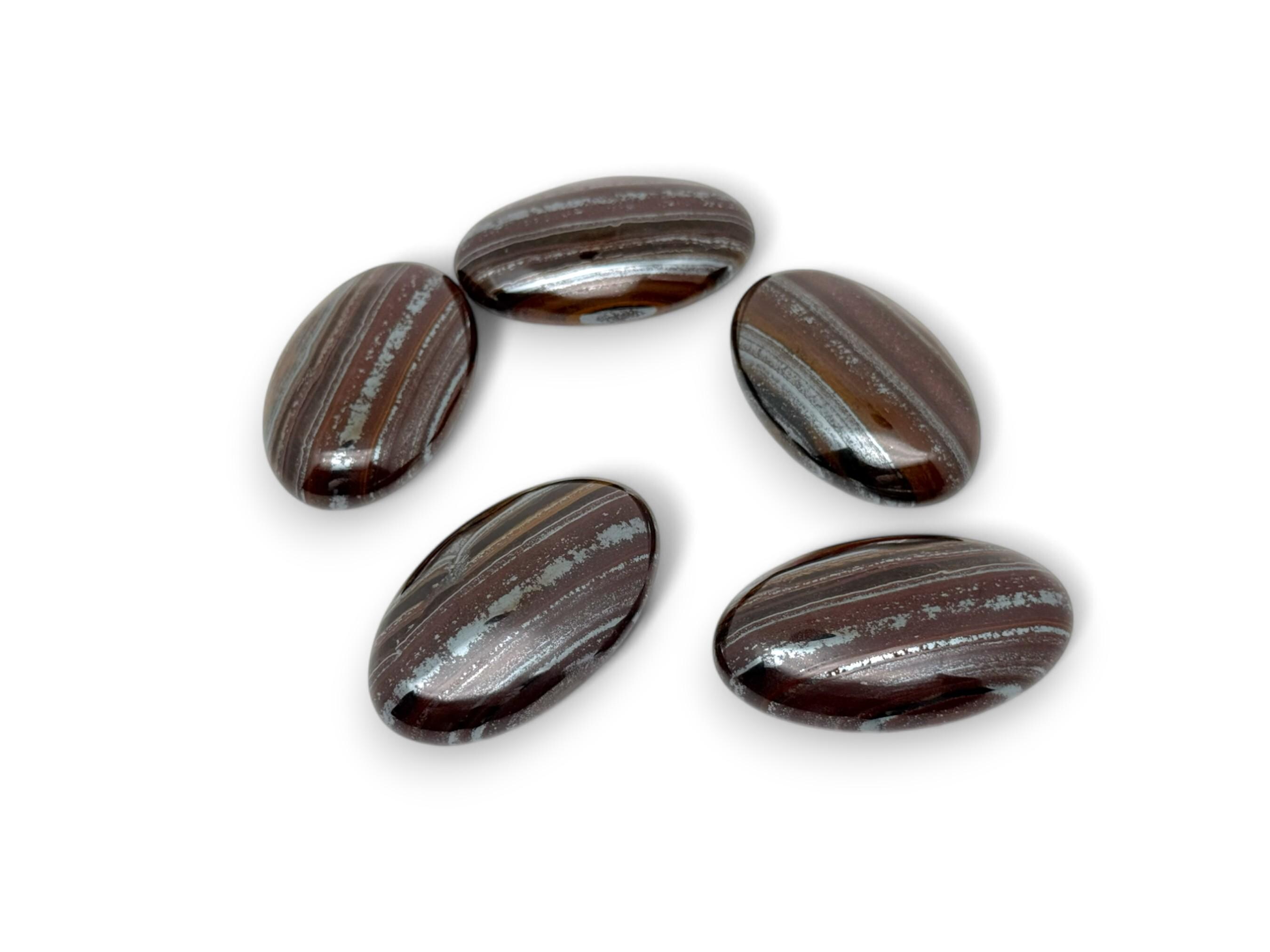 Tiger Iron Palm Stone - Mugglestone Palm Stone - Meditation Worry Stone - Crystal Healing - 5-6cm - Pa1053