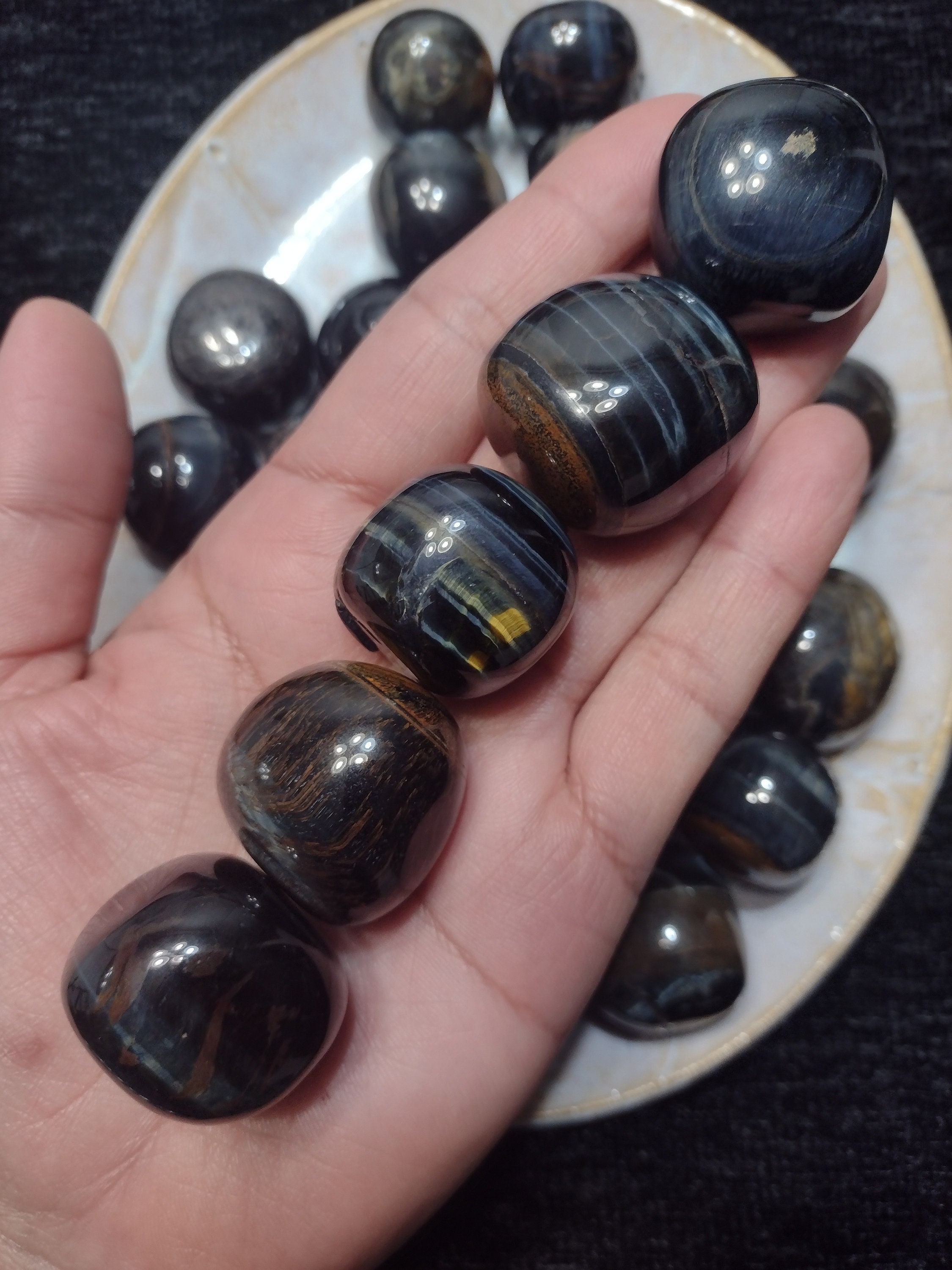 Blue Tigers Eye Tumble, Polished Blue Tigers Eye, Blue Tigers Eye Stone, Tigers Eye Worry Stone, Tigers Eye Pocket Stone Blue Tigers Eye Tumble, Polished Blue Tigers Eye, Blue Tigers Eye Stone, Tigers Eye Worry Stone, Tigers Eye Pocket Stone