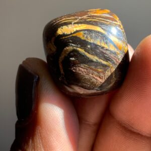 Tiger Iron Crystal Tumble Stone | Healing Crystals Stones | Chakra Stones | Rocks and Minerals | Mineral Specimen